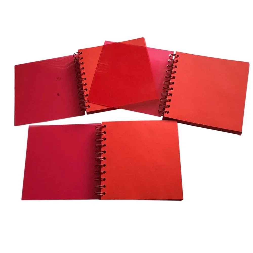 Vintage Ordning & Reda Red Spiral Notebook Set of 3, Scandinavian Design NOS